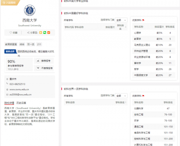 西南大学是985还是211高校