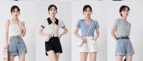 牛仔短裤搭配什么上衣好看