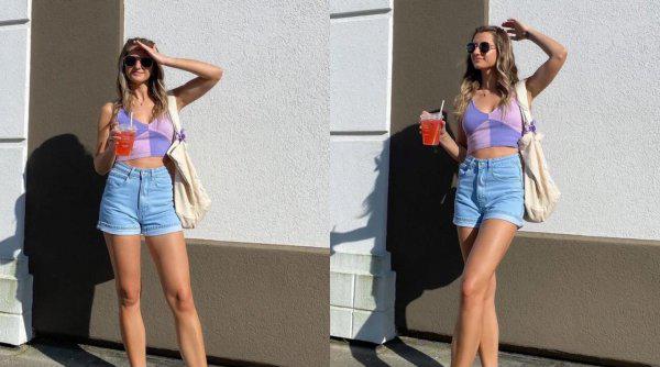 牛仔短裤搭配什么上衣好看