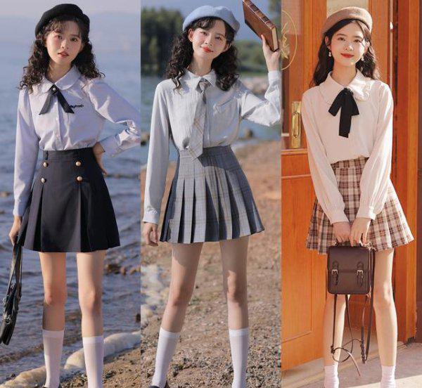 百褶裙搭配什么上衣最好看图片