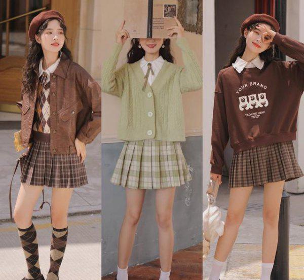 百褶裙搭配什么上衣最好看图片