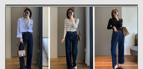 阔腿牛仔裤搭配什么上衣好好看