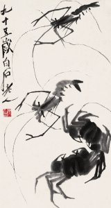 齐白石虾图真迹多少钱 国画大师齐白石虾图特点赏析