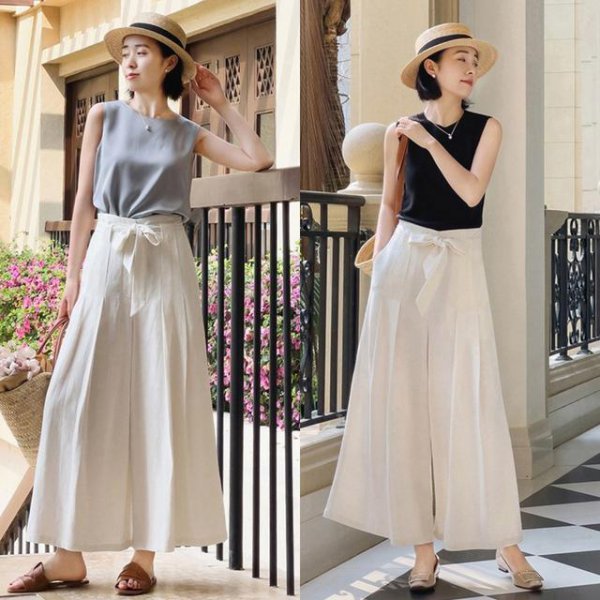 白色休闲裤配什么上衣比较好看