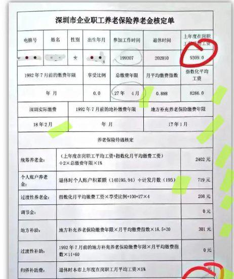 深圳女50岁退休大概拿多少钱工资