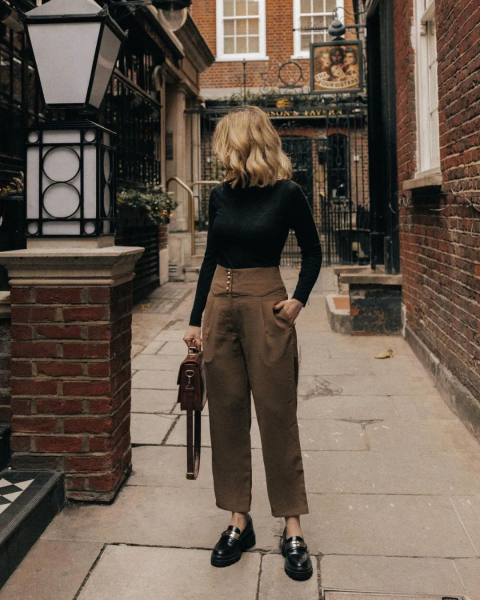 厚底乐福鞋怎么搭配衣服