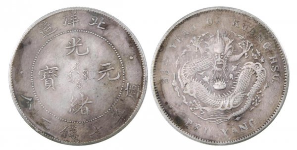 光绪元宝34年北洋造库平七钱二分有几个年份