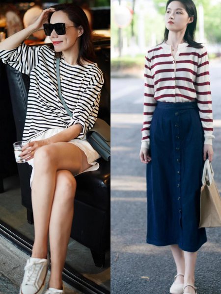 黑白条纹上衣搭配什么裤子好看