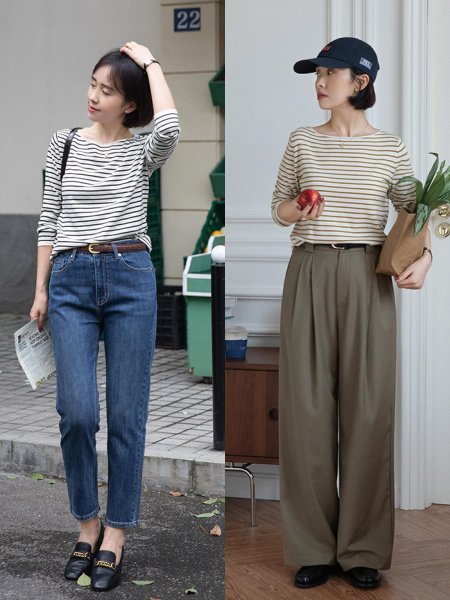 黑白条纹上衣搭配什么裤子好看