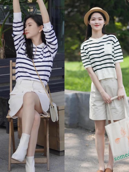 黑白条纹上衣搭配什么裤子好看