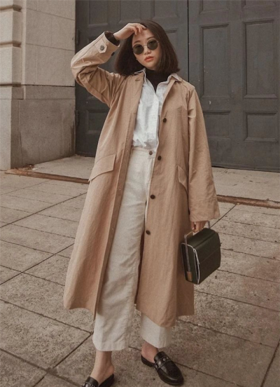 米色大衣穿搭禁忌