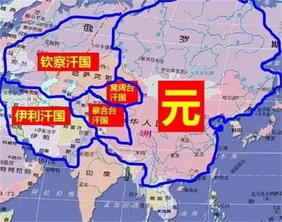 元朝版图包括现在哪些国家