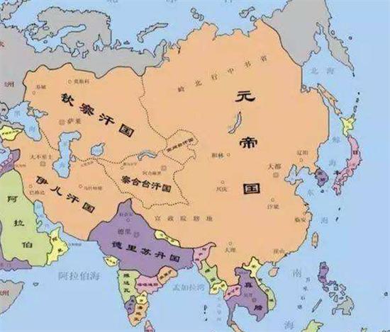 元朝版图包括现在哪些国家