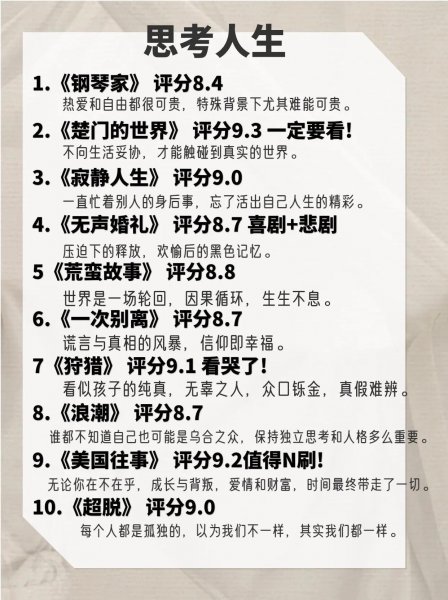 必看60部震撼人心的经典电影