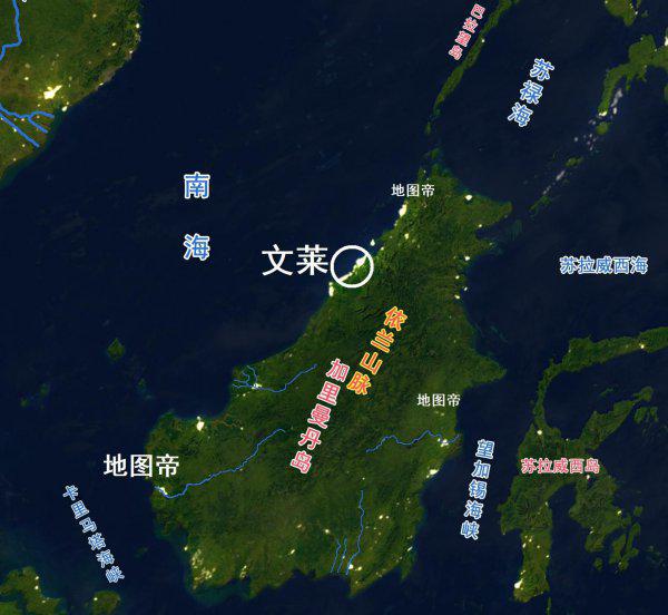 文莱在地图上哪个位置