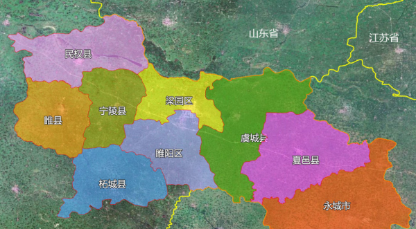 商丘有几个县市区组成