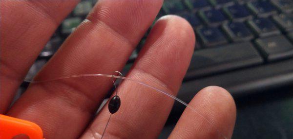 太空豆怎么穿在鱼线上