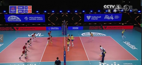 常见的排球位置分布