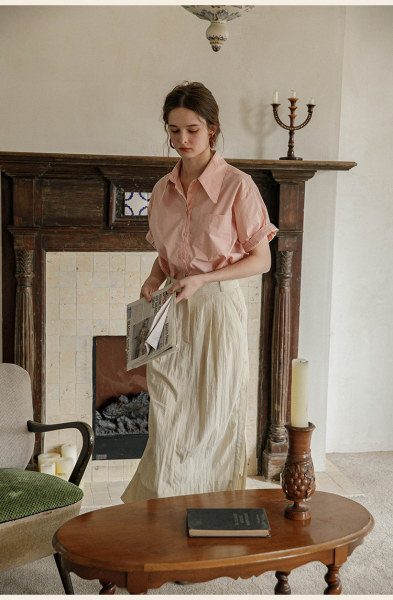 粉色衬衣怎么穿搭显气质