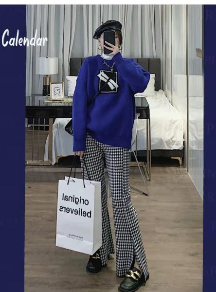 开叉喇叭裤配什么鞋子好看