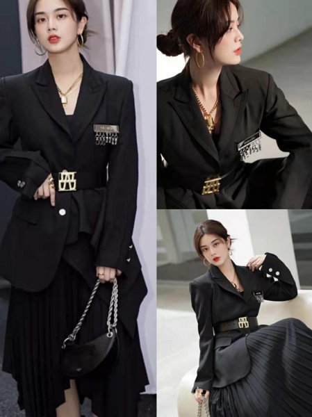 黑西装外套搭配什么内搭好