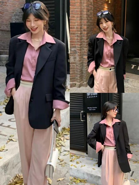 黑西装外套搭配什么内搭好