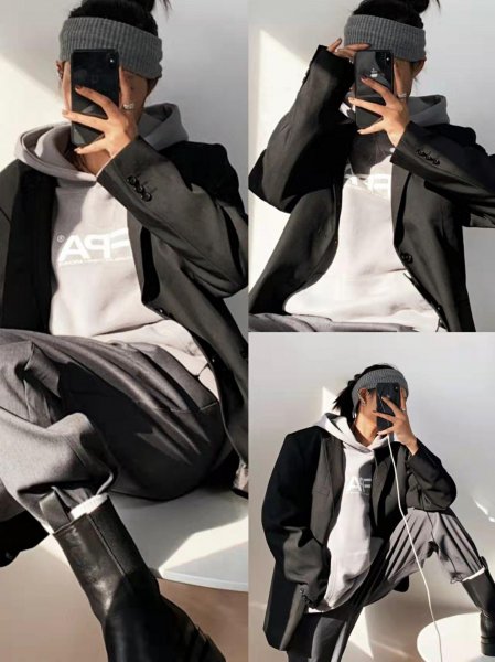 黑西装外套搭配什么内搭好