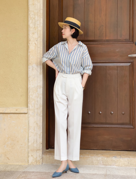 烟管裤上身搭配什么衣服