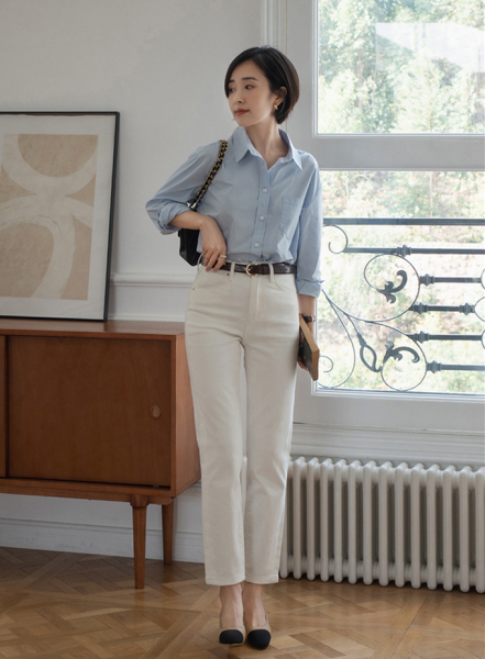 烟管裤上身搭配什么衣服