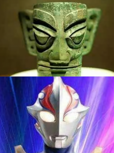 考古队发现奥特曼石像