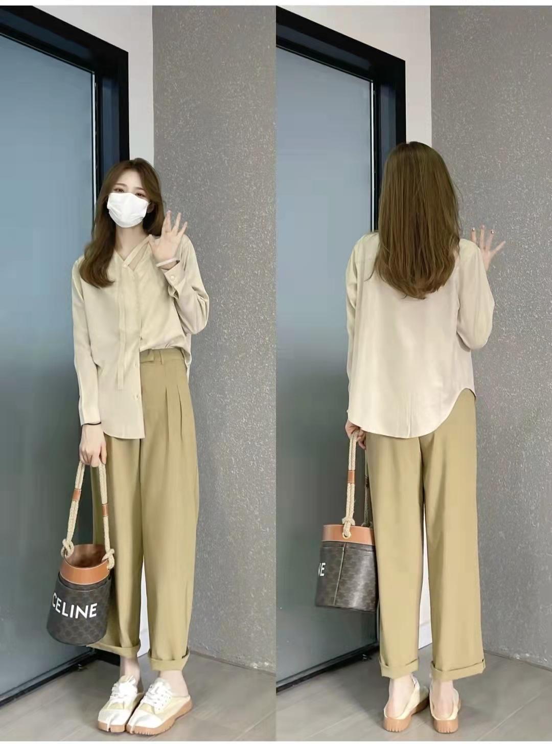 绿色裤子配什么颜色t恤好看图片