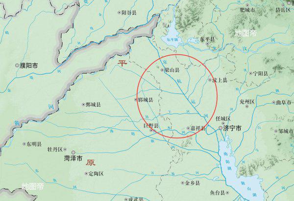 水泊梁山位于哪个省的地方