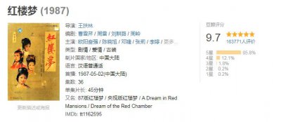 豆瓣评分9.7以上电视剧 国内评分最高的电视剧排行榜