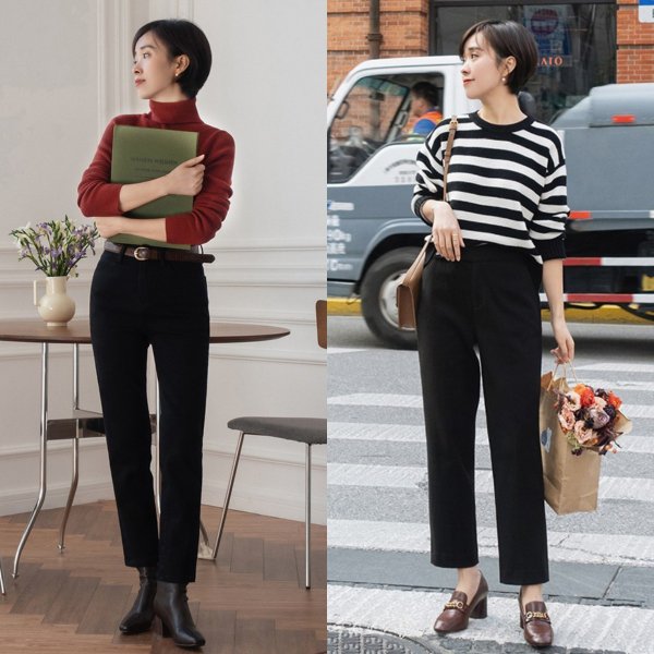 烟管裤搭配什么鞋子好看图片