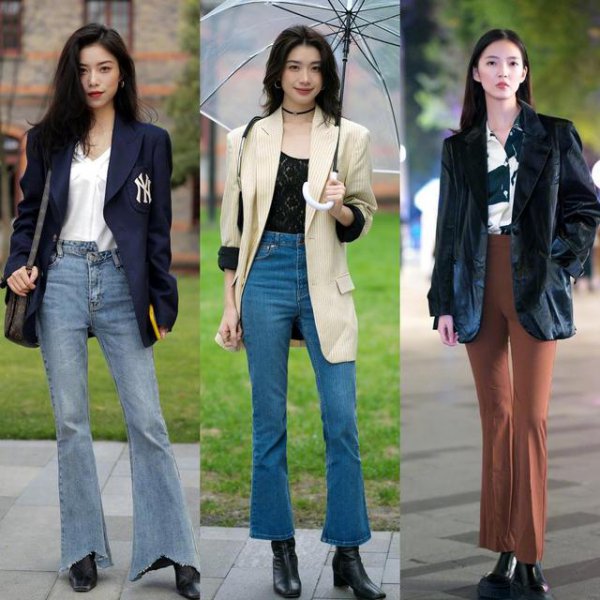 喇叭裤配什么上衣好看好看