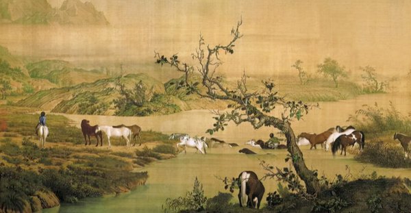 清代宫廷画师郎世宁的作品