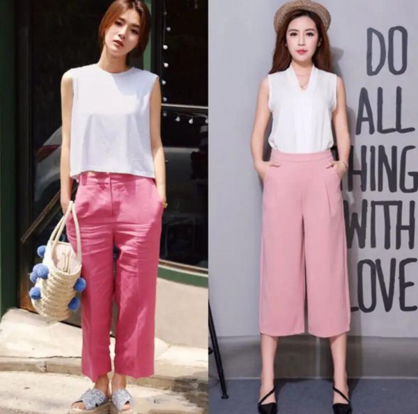 粉色短裤搭配什么颜色上衣好看