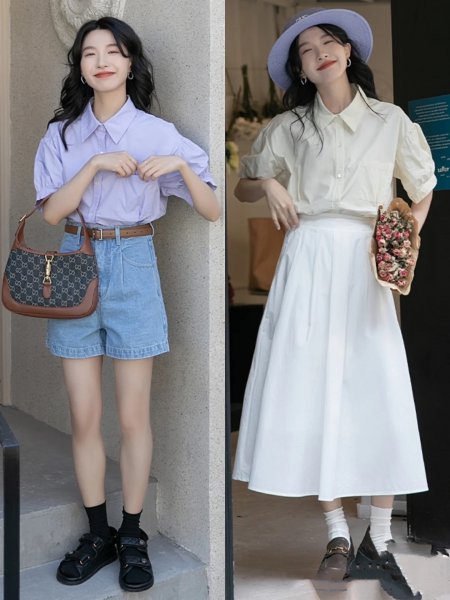 衬衫的穿法多种造型女