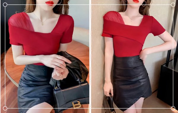 红色上衣配什么颜色的裤子