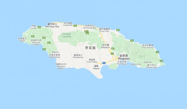 牙买加世界地图位置