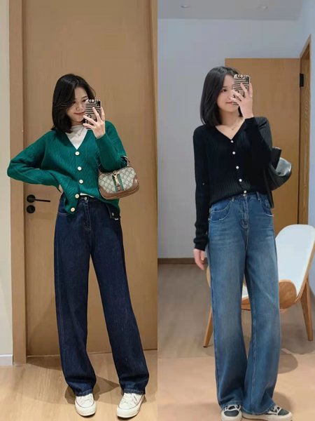 阔腿裤搭什么上衣好看图片