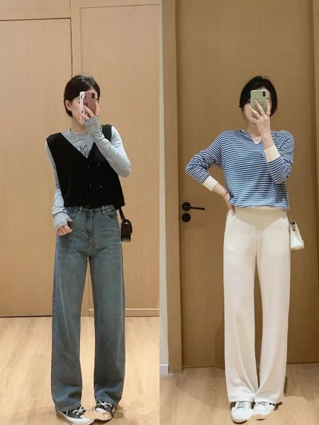 阔腿裤搭什么上衣好看图片