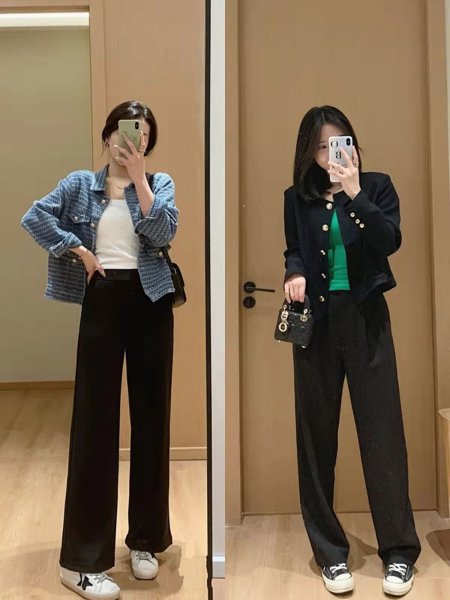 阔腿裤搭什么上衣好看图片