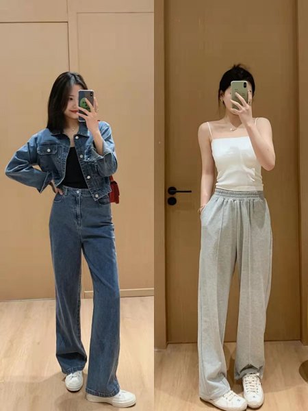 阔腿裤搭什么上衣好看图片