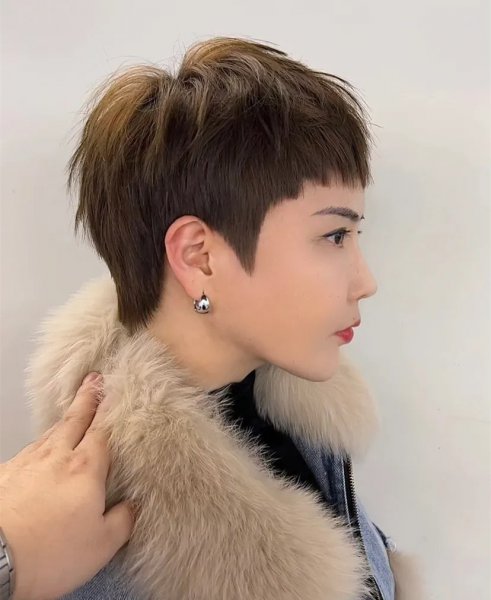 头发少的人适合的发型