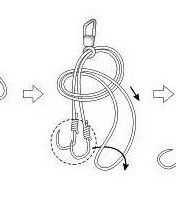 双钩怎么绑在八字环上