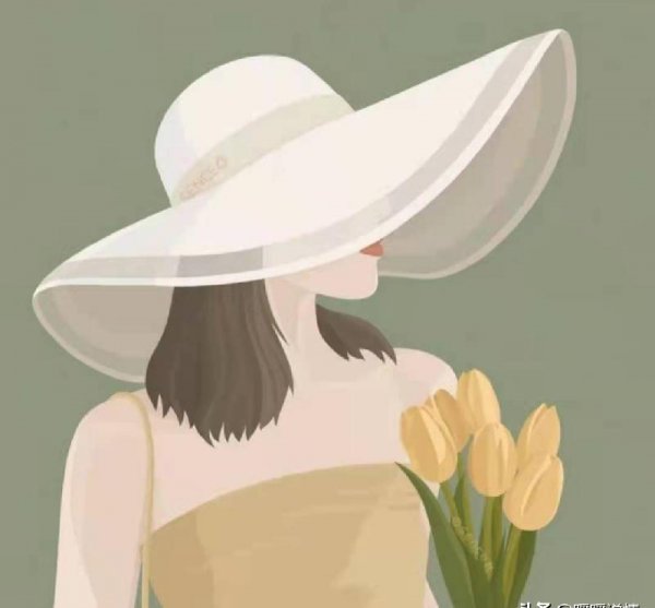 男生侧脸用余光去看女生