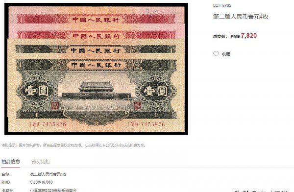 第二套人民币大全套多少钱