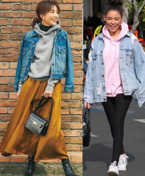 连帽卫衣外面穿什么外套好看