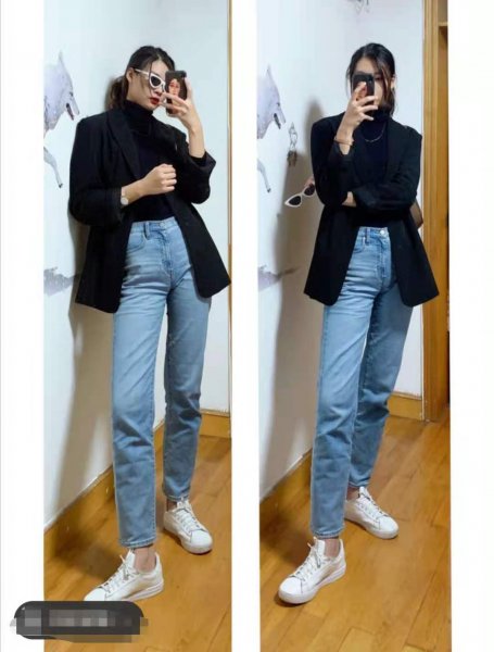 浅蓝色裤子配什么颜色上衣好看